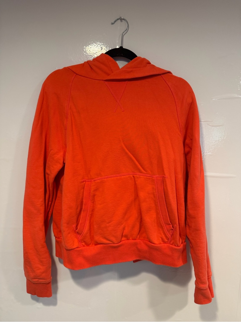Athleta Open Back Orange Hooded‎ Pullover Sweatshirt